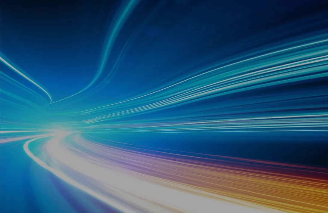 Abstract image with blue and orange highlights